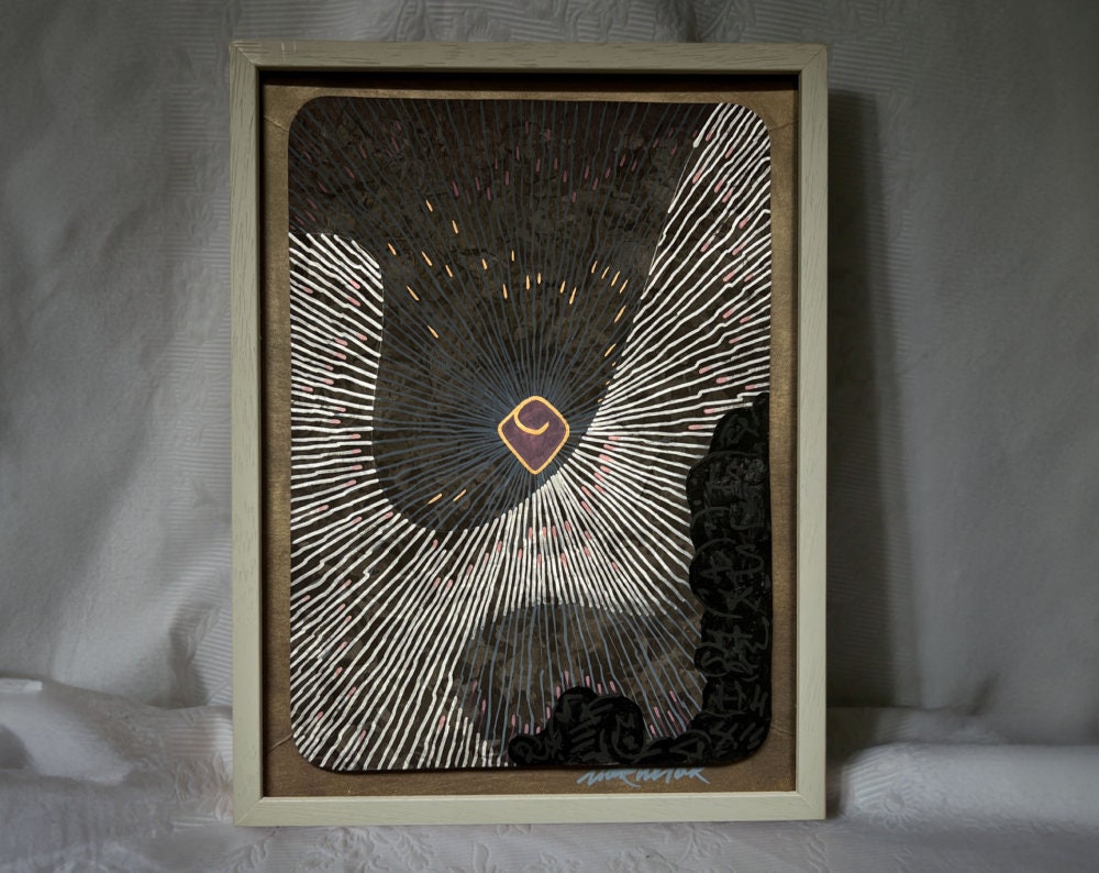 hiren, Acryl auf Holz, Detailansicht 4