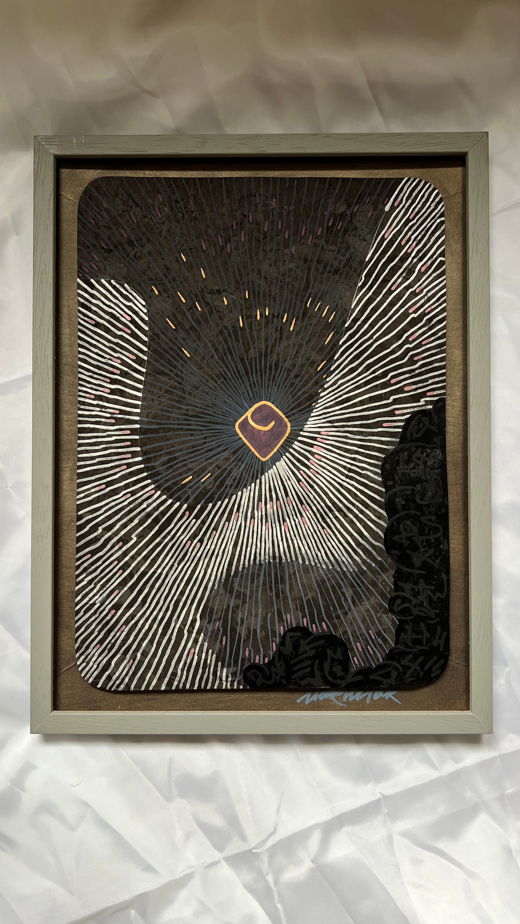 hiren, Acryl auf Holz, Detailansicht 5