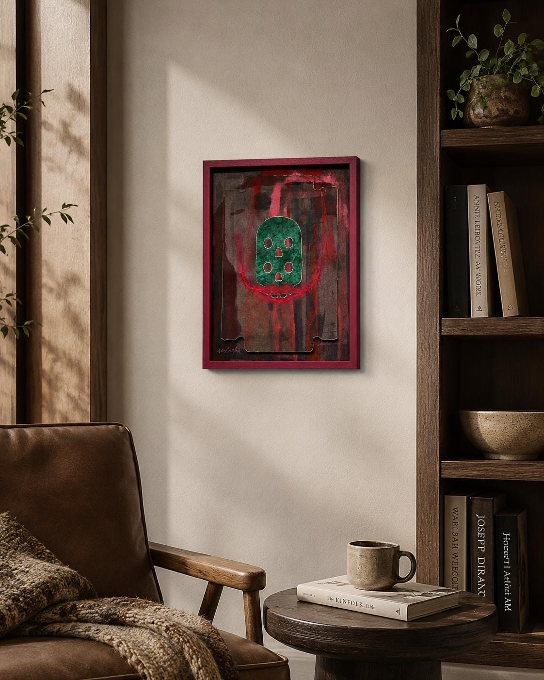 l'homme qui rit, Acryl auf Holz, Detailansicht 2
