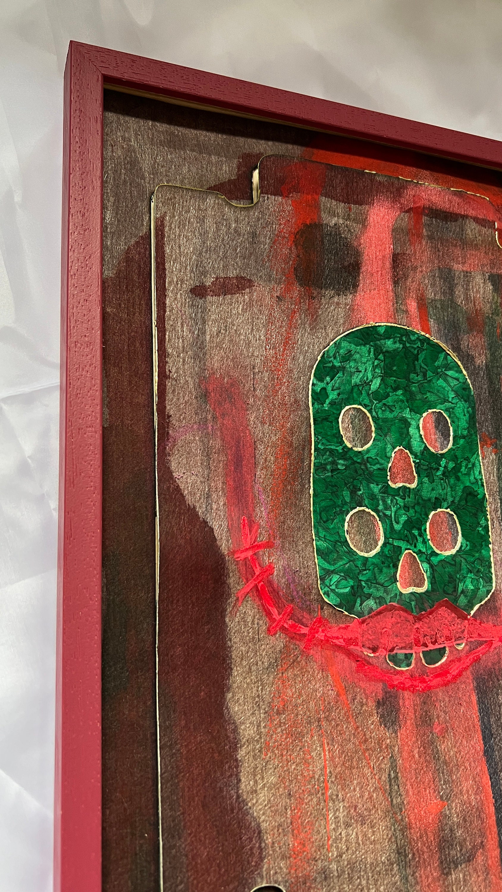 l'homme qui rit, Acryl auf Holz, Detailansicht 5