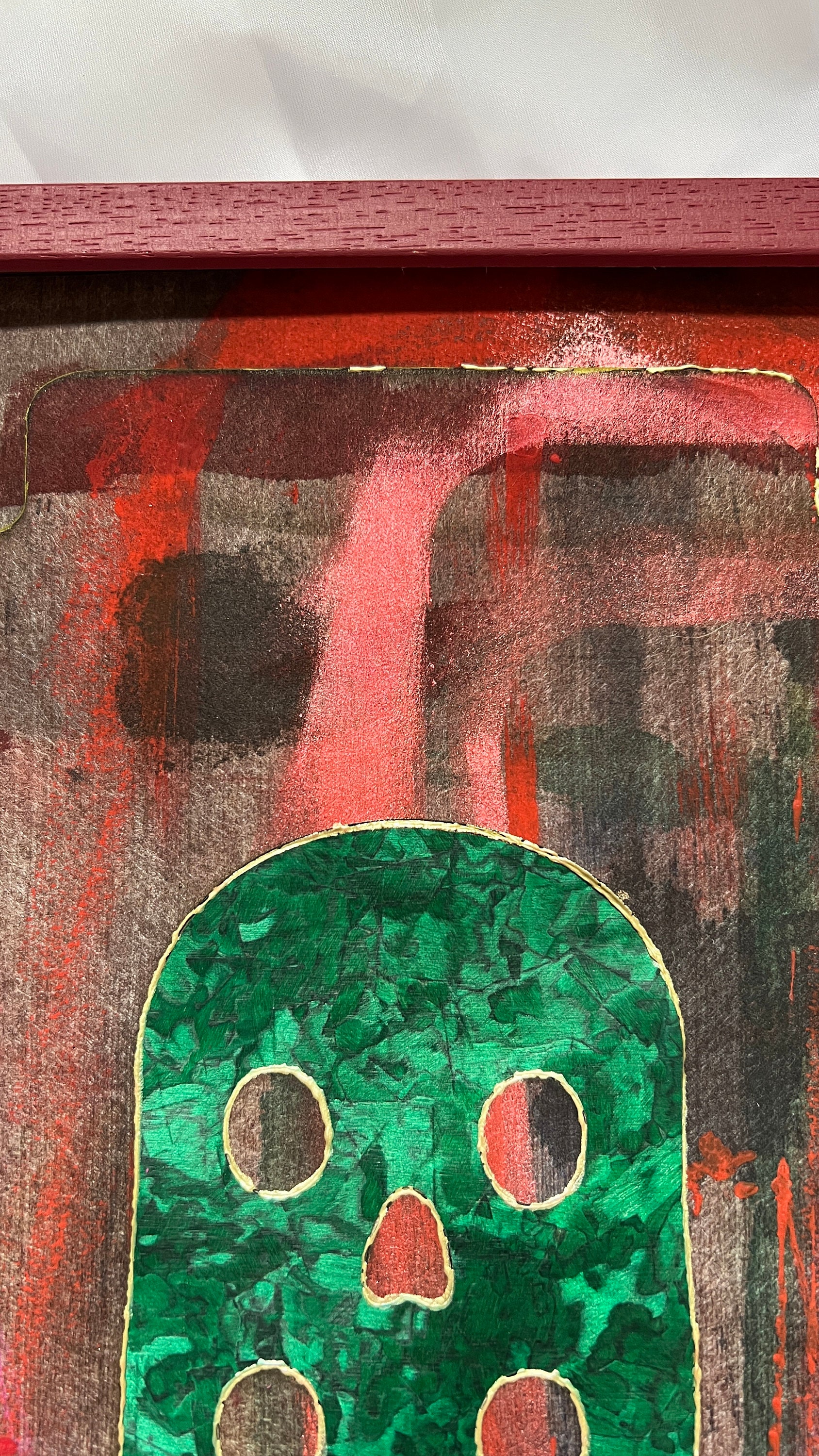 l'homme qui rit, Acryl auf Holz, Detailansicht 7