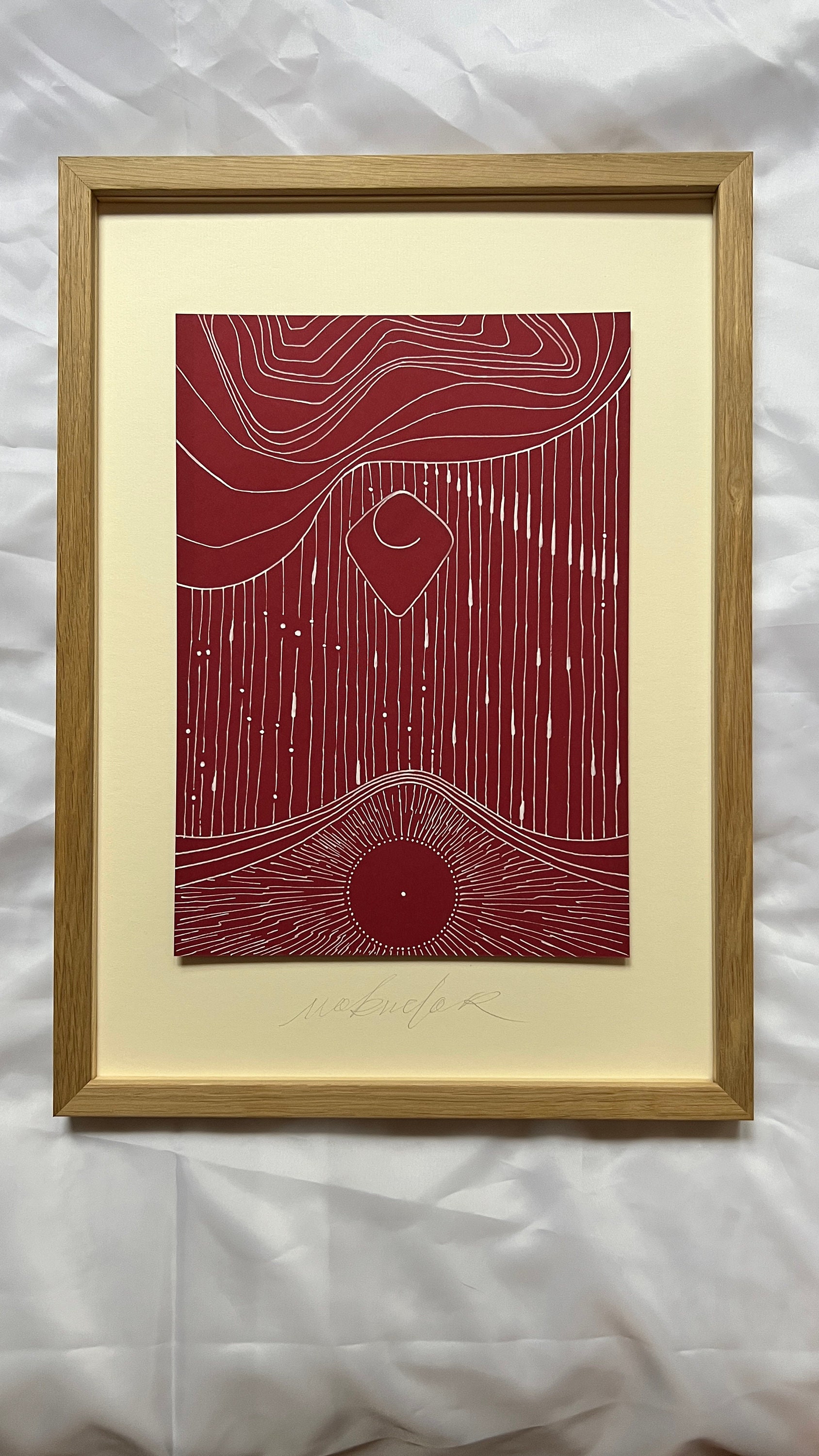 pra, Acryl auf Papier, Detailansicht 2